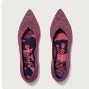 Retired Rothy's The Point Rose Double Stitch Women's Flats